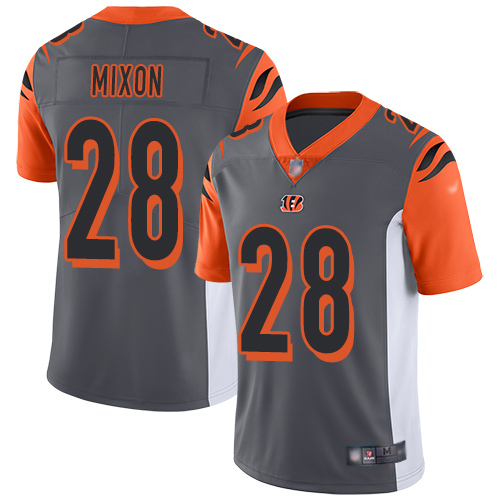 Cincinnati Bengals Limited Silver Men Joe Mixon Jersey NFL Footballl #28 Inverted Legend